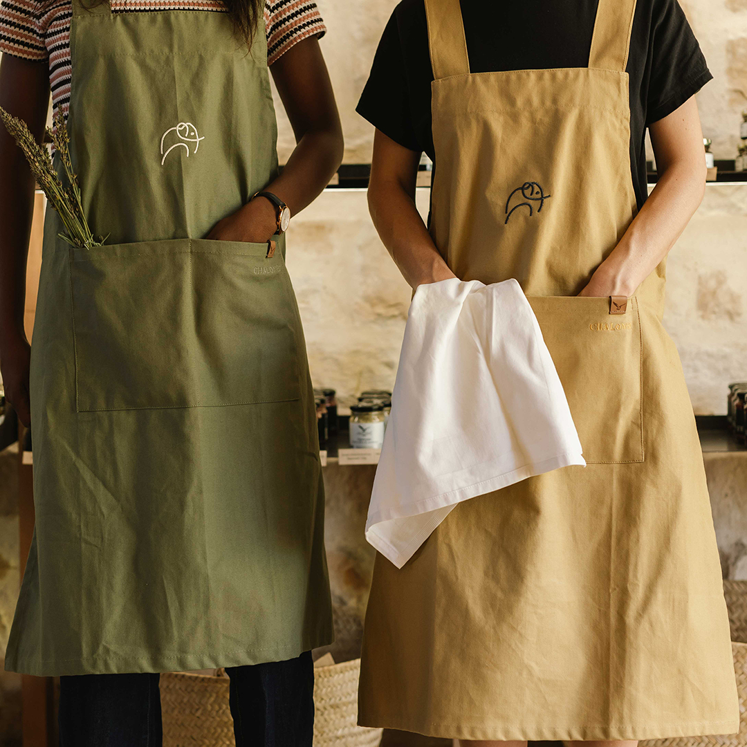 Cotton Apron - Green - Image 3